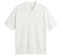 Wax London Men's Naples Retro Diamond Knit Polo Ecru