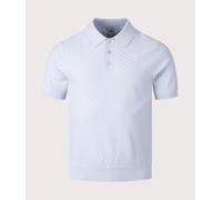 Wax London Mens Naples Retro Diamond Polo Shirt - Colour: Pale Blue - Size: Medium Medium