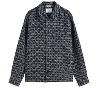 Wax London Men's Rockley Geo jacquard Overshirt Navy
