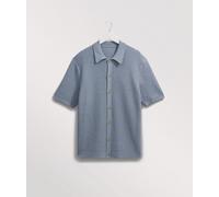 Wax London Mens Tellaro Short Sleeve Shirt - Colour: Blue - Size: XL