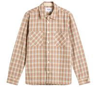 Wax London Men's Whiting Ladder Check Weave Overshirt Tan/Multi