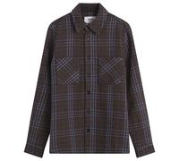Wax London Men's Whiting Skate Check Overshirt Brown/Blue