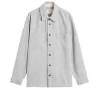 Wax London Men's Whiting Wool Fleck Overshirt Blue