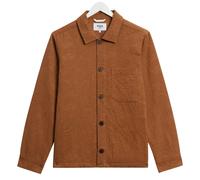 Wax London Rockley Honeycomb Jacquard Overshirt - Rust - Small