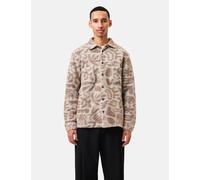 Wax London Whiting Overshirt Squiggle Fleece - Ecru - Ecru / L