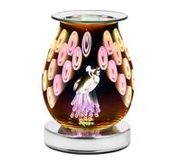 Wax Lume Electric Wax Burner - Touch Dimmable Flameless Candle Lamp with 3D Pattern, Removable Tray, Energy-Saving Wax Warmer for Melts, Home Fragrance Diffuser Gift