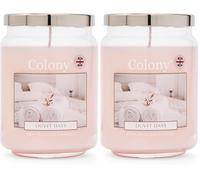 Wax Lyrical, Colony Duvet Days Large Candle, Burn Time of Up 100 Hours, Pink (Pack of 2)
