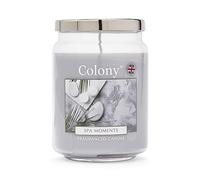 Wax Lyrical, Colony Spa Moments Large Candle, Burn Time of Up 100 Hours, Grey