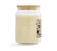 Wax Lyrical England Christmas Cookies Large Candle, Up to 100 Hour Burn Time, Ivory