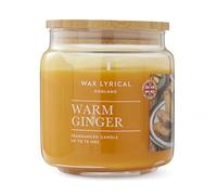 Wax Lyrical England Warm Ginger Scented Candle, 75 Hour Burn Time, Orange