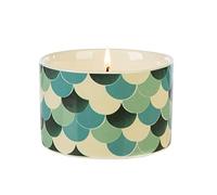 WAX LYRICAL Fired Earth Medium Ceramic Candle, Green Tea & Bergamot, Up to 26 Hour Burn time, White