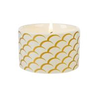 Wax Lyrical Fired Earth Medium Ceramic Candle, White Tea and Pomegranate, Up to 26 Hour Burn time