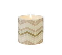 Wax Lyrical Fired Earth Small Ceramic Candle, Darjeeling & Damask Rose, Up to 17 Hour Burn time