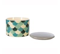 Wax Lyrical Fired Earth Small Ceramic Candle, Green Tea & Bergamot