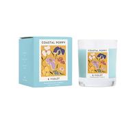 Wax Lyrical Flower Market Coastal Poppy & Violet Boxed Candle - 30cl | Bright Fragrance with Pear & Violet | Up to 42 Hours Burn Time