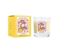 Wax Lyrical Flower Market White Daisy & Freesia Boxed Candle - 30cl | Up to 42 Hours Burn Time | Joyful Floral Fragrance