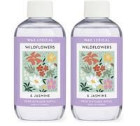 Wax Lyrical Flower Market Wildflowers & Jasmine Reed Diffuser Refill - 200ml | Bright Floral Fragrance with Jasmine & Elderberry | Made in England, Lilac (Pack of 2)