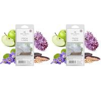 Wax Lyrical Fresh Linen Wax Melts, White (Pack of 2)