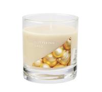 Wax Lyrical Glittering Gold Candle, 30cl, Up to 42 Hour Burn Time | Lemon, Apple and Peppermint Scents, Soft Floral Heart, Vanilla and Musk, For Living Rooms and Home Offices