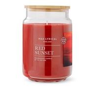 Wax Lyrical Red Sunset Large Jar Candle, Up to 100 Hour Burn Time