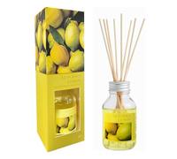 Wax Lyrical Luscious Lemon Reed Diffuser - 100ml | Sparkling Citrus Fragrance with Zesty Lemon & Verbena | Made in England, Yellow