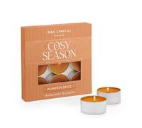 Wax Lyrical Pumpkin Spice Tealights | Comforting Autumnal Aroma | Sweet & Spiced Notes | Box of 9 Tealight Candles