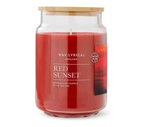 Wax Lyrical Red Sunset LARGE Glass Jar Candle 718g 100 Hour Burn