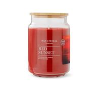 Wax Lyrical Red Sunset Large Jar Candle, Up to 100 Hour Burn Time