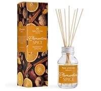 Wax Lyrical Reed Diffuser Home Fragrance - Clementine Spice, 100ml | Juicy Citrus and Aromatic Scents, Softened with Creamy Vanilla and Amber, a Balanced Festive Scent