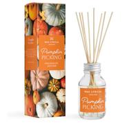 Wax Lyrical Reed Diffuser Home Fragrance - Pumpkin Picking, 100ml | Sweet Gourmand and Warming Spice Scents, Creamy Vanilla and Amber, For Living Rooms and Home Offices