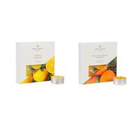 WAX LYRICAL Scented Tealight Candles, Box of 9, Lemon Verbena & Scented Tealight Candles, Box of 9, Mediterranean Orange