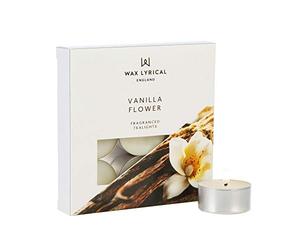 Wax Lyrical Scented Tealight Candles, Box of 9, Vanilla Flower, Cream