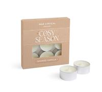 Wax Lyrical Smoked Vanilla Tealights | Sophisticated Gourmand Scent | Rich & Smoky Notes | Box of 9 Tealight Candles