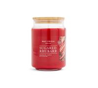 Wax Lyrical Sugared Rhubarb Jar Candle - Dark Red, Dark Red