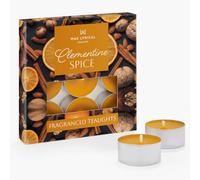 Wax Lyrical Tealight Set - Clementine Spice, 9 Fragranced Tealights | Mandarin, Clove, Nutmeg and Pink Peppercorn Scents, Soft Vanilla and Amber Base, For Living Rooms and Home Offices