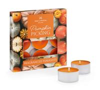 Wax Lyrical Tealight Set - Pumpkin Picking, 9 Fragranced Tealights | Sweet Gourmand, Cinnamon, Ginger and Clove Scents, Creamy Vanilla and Amber Base, For Living Rooms and Home Offices