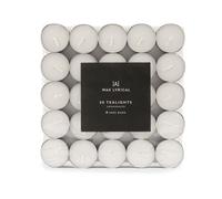 Wax Lyrical Unscented Tealights 50PK, White/Ivory