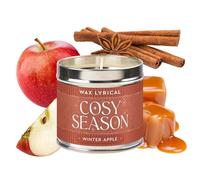 Wax Lyrical Winter Apple Candle Tin | Sweet Seasonal Scent | Red Caramel Apple Fragrance | Up to 35 Hours