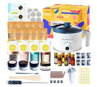 Wax Making Kit for Candles, Home DIY Candle Making Kit with Glass Jars for Adult, Candle Making Starter Kit with Wax Melter for Art & Craft