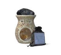 Wax melt and wax melt/oil crackle effect iredesent burner gift set or starter pack, small and large burners. (Gold, Large)