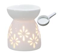 Wax Melt Burner - 50 Ml Wax Melt Warmer Aromatherapy Ceramic - Ceramic Oil Burners with Candle Spoon Long Burning Time Home Decoration Suitable for Bedrooms, Studies, Living Rooms, and Desks