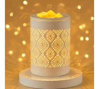 Wax Melt Burner Ceramic Electric Candle Warmer Lamp for Scented Melts Wax Burner Fragrance Wax Melter for Home Office Bedroom Decor Gift for Mom Women - Diamond Pattern