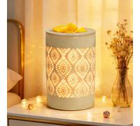 Wax Melt Burner Ceramic Electric for Scented Melts Wax Burner Fragrance Wax Melter for Home Office Bedroom Decor Gift for Mom Women - Diamond Pattern