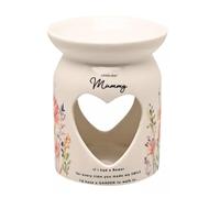 Wax Melt Burner Wax burner Ceramic Holder with Sentiment wording from Cottage Garden Range in a Matching Gift Box for Mummy