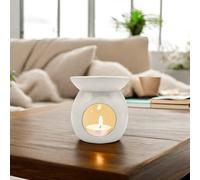 Wax Melt Burners Essential Ceramic Oil Burner Decor Gift 10cm + 8pcs Wax melts (10)