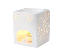 Wax Melt Burners,Essential Oil Burner, with White Tealight Candle Holder Decorative Burner for Home Office Birthday Wedding Gift