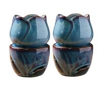 Wax Melt Burners Set of 2, Aroma Burner Ceramic Oil Candle Diffuser Tealight Tart Wax Burner Home Bedroom Decor Christmas