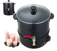 Wax Melting Pot with Temperature Control, 4-10L Capacity Wax Melter, Non-Stick Coating & Even Heating for Candle Making, Soap Base, and Soy Wax