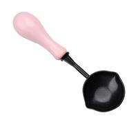 Wax Melting Spoon - Non-Stick Sealing Tool, Design with Two Pourers, Warmer with Wooden Handle, Accessories for Sealing Envelopes, Precision Wax Spoon for Invitations, Letters, Crafts