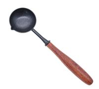 Wax Melting Spoon - Wax Spoon with Wooden Handle | Non-Stick Wax Seal Spoon | Wax Sealing Melting Spoon | Brass Vintage Long Wooden Handle for Wax Seal Stamp Envelope Art Craft